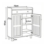 4-Tier Shoe Storage Cabinet with Adjustable Shelves Hallway