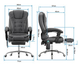 Comfortable Office Chair | Ergonomic Reclining Swivel Chair | Linen