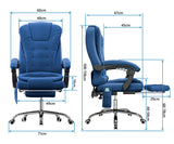Ergonomic 8 Point Office Massage Chair | Recliner With Footrest