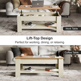Lift Top Storage Coffee Table | Lift Up Modern Tea Table 120cm Wide