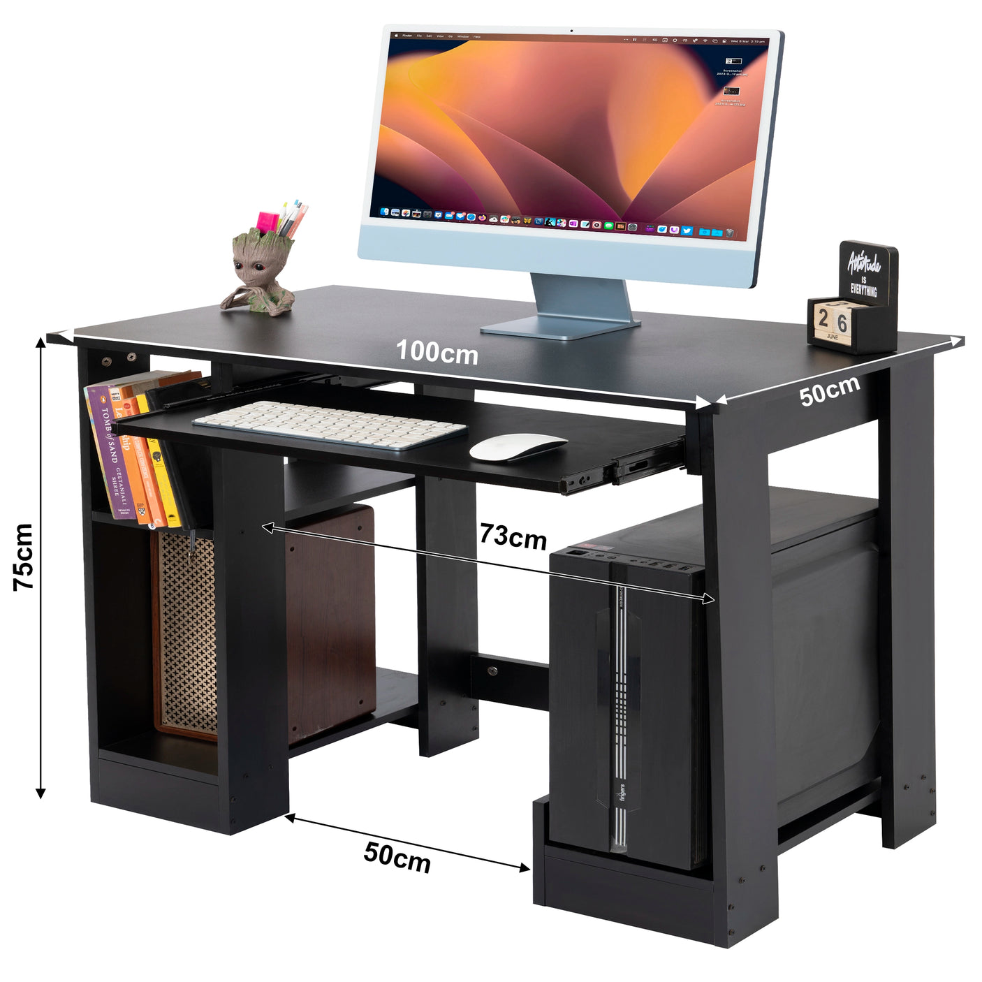 Blisswood Computer Desk With Keyboard Tray