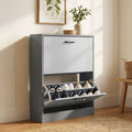 2 Drawer Slim Shoe Storage Cabinet for Hallway