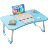 small desks for home office with cup holder, tablet slot, and sturdy foldable legs for versatile use