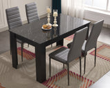 Small dining table and chairs set, compact and stylish for modern dining spaces.