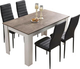 Small dining table set for 4, perfect for compact spaces and cozy dining areas.