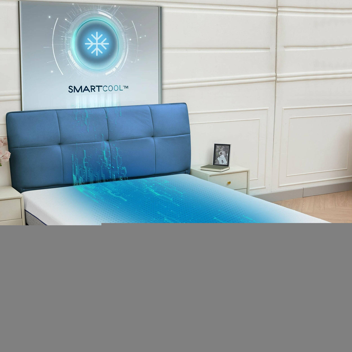 Small double bed mattress featuring advanced SmartCool technology for enhanced cooling and comfort.
