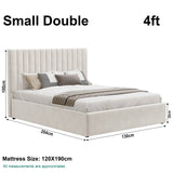 small double bed size uk 100cm x 204cm x 130cm with modern design for compact spaces.