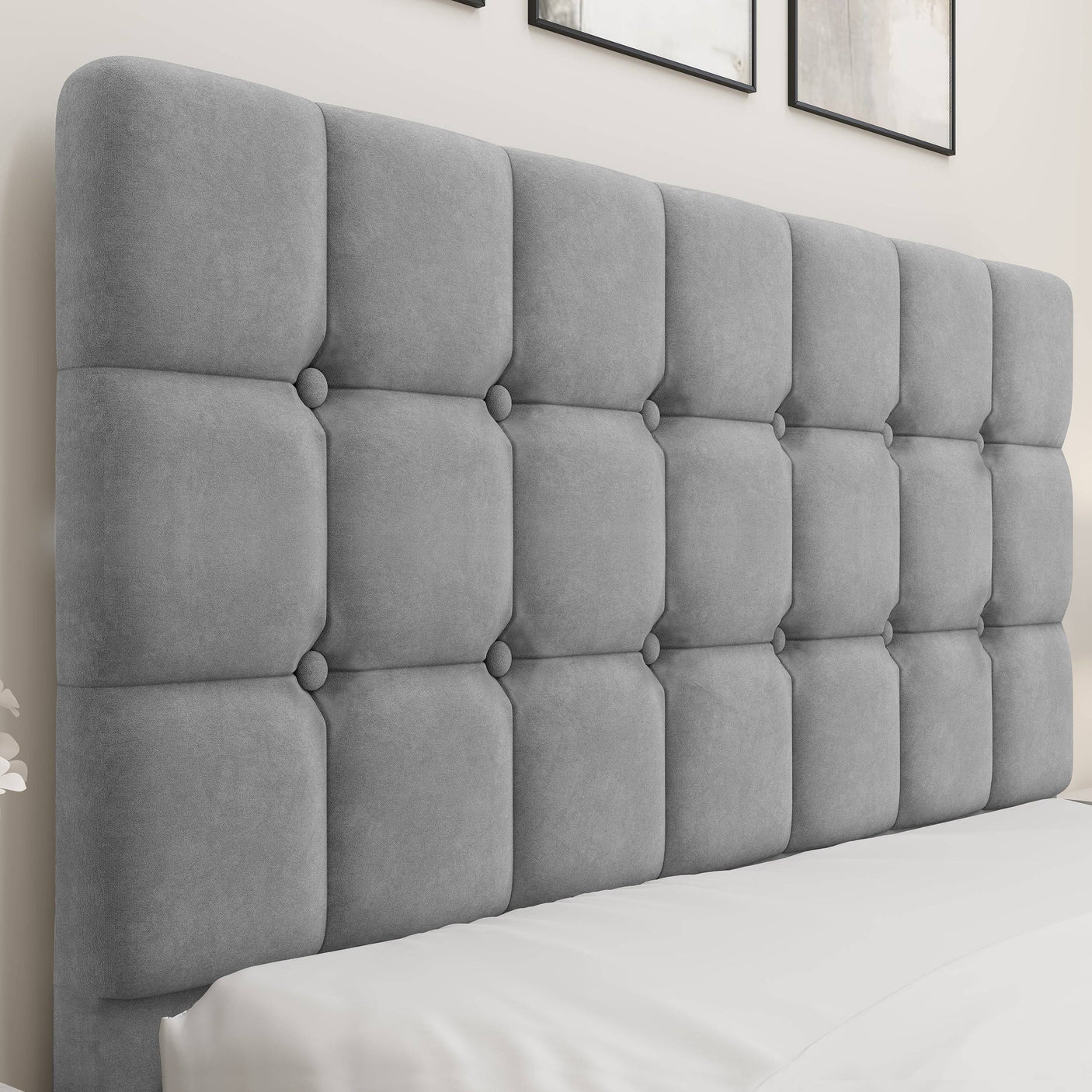 Blisswood Velvet Square Design Ottoman Storage Bed