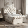 Chesterfield Ottoman Storage Bed - Side Lift Ottoman Bed Frame