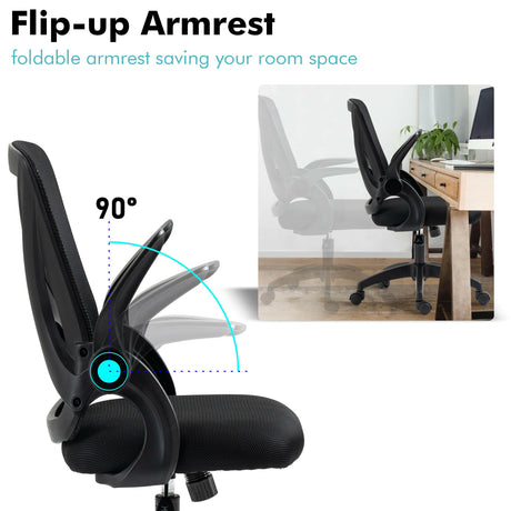 Shop small ergonomic office chair with flip up armrest for ultimate comfort and support.