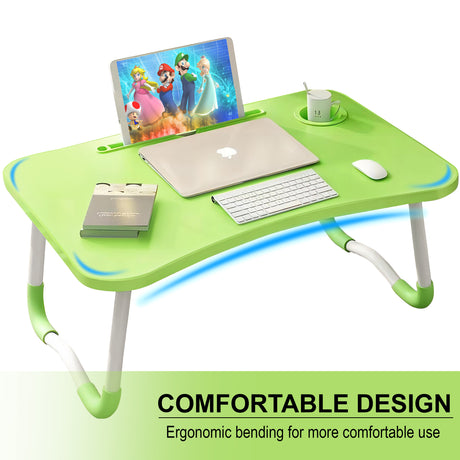 Small laptop desk with a comfortable design and ergonomic bending for better use.