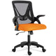 Upgrade your office with a small desk and chair, featuring a sleek black high back design.