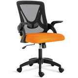 Upgrade your office with a small desk and chair, featuring a sleek black high back design.