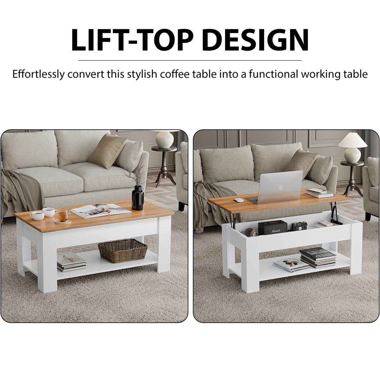 Blisswood Lift-Top Coffee Table With Storage