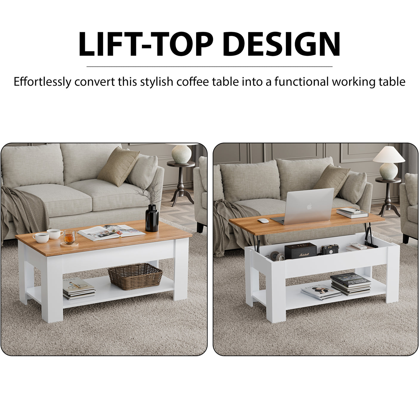 Blisswood Lift-Top Coffee Table With Storage
