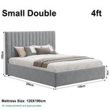 Vertical Ottoman Storage Bed Frame - Ottoman Bed with Mattress
