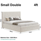 Vertical Ottoman Storage Bed Frame - Ottoman Bed with Mattress