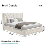 Velvet Ottoman Storage Bed - Sunrise Ottoman Bed Frame