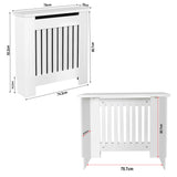 Chelsea White Radiator Cover,  Vertical Wooden Slats