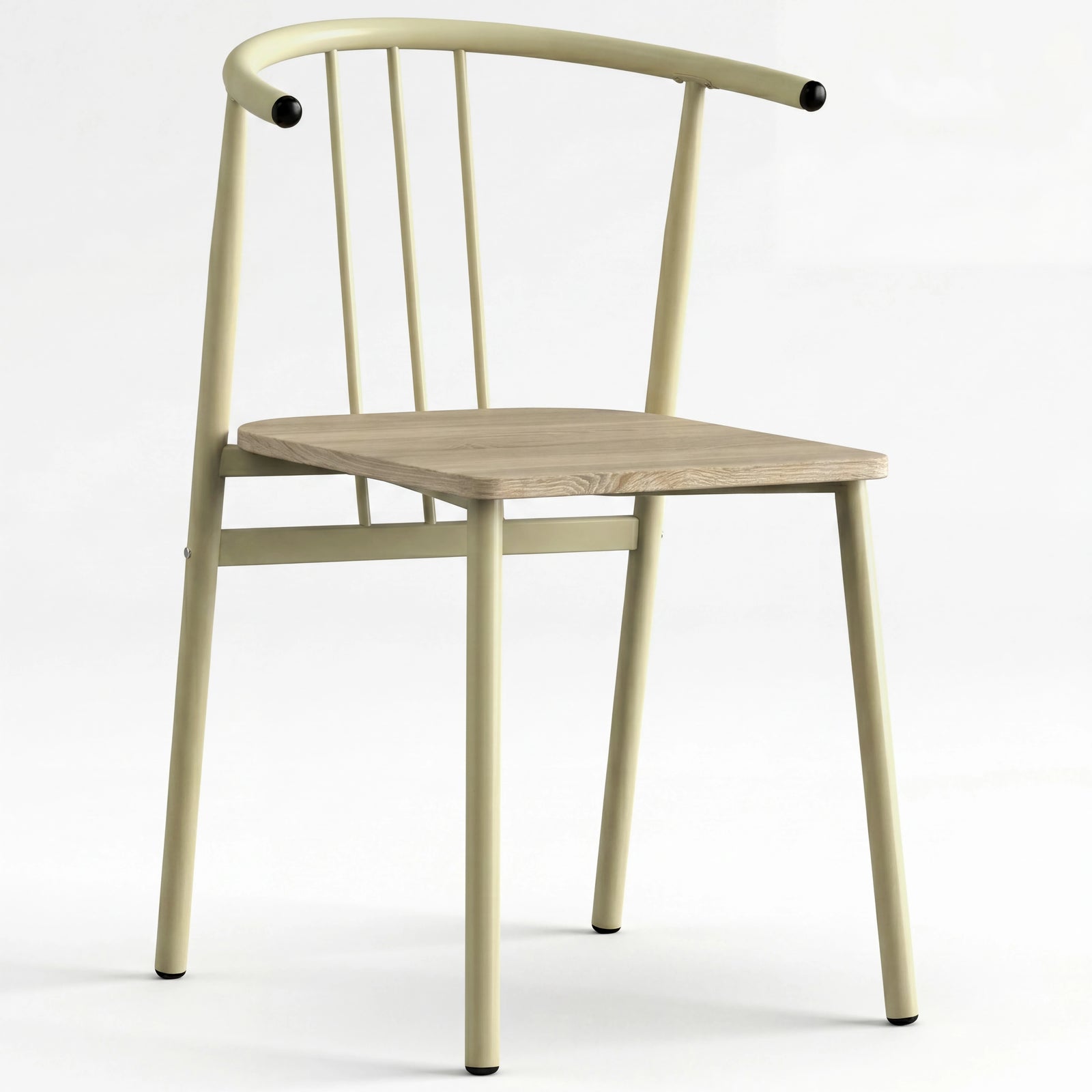 [Sonoma Oak] Torvi Dining chair with wooden seat on a white background