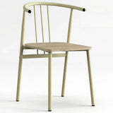 [Sonoma Oak] Torvi Dining chair with wooden seat on a white background