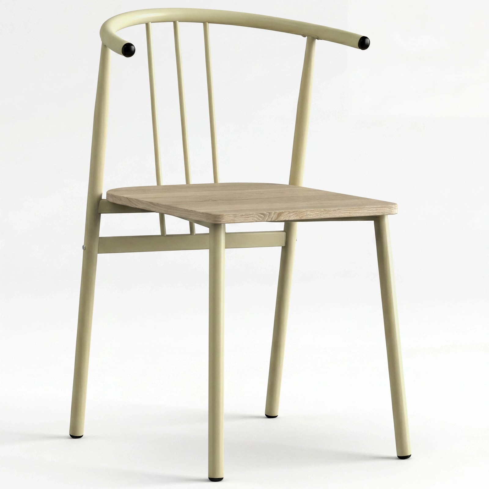 [Sonoma Oak] Torvi Dining chair with wooden seat on a white background