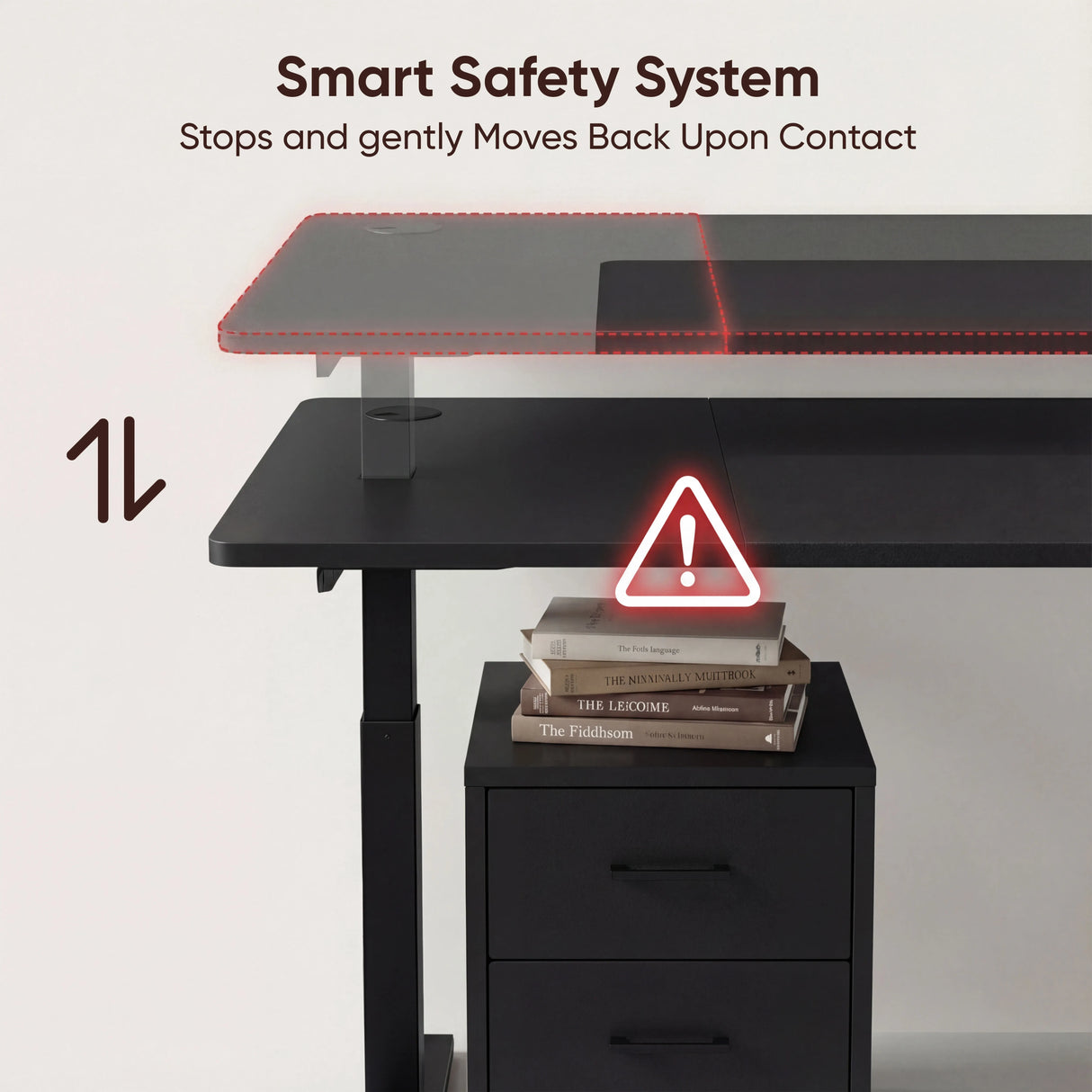 Black Electric Standing Desk - Adjustable Gaming Office Desk