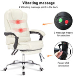 Styling massage office chair with 2 vibrating massage points in the back for relaxation.