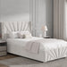 Beige Velvet Ottoman Storage Bed in single size with Sunrise headboard, styled in a soft-toned bedroom for a cozy aesthetic.
