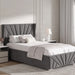 Dark grey Velvet Ottoman Storage Bed in single size with Sunrise headboard, perfect for compact spaces with hidden storage.