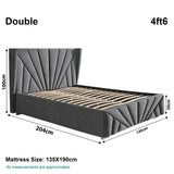 Velvet Ottoman Storage Bed - Sunrise Ottoman Bed Frame