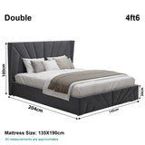 Velvet Ottoman Storage Bed - Sunrise Ottoman Bed Frame