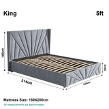 Velvet Ottoman Storage Bed - Sunrise Ottoman Bed Frame