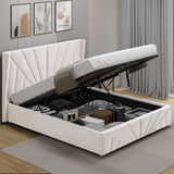 Velvet Ottoman Storage Bed - Sunrise Ottoman Bed Frame