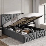 Velvet Ottoman Storage Bed - Sunrise Ottoman Bed Frame