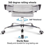 Swivel and recliner chair with 360-degree rolling wheels for smooth mobility and ergonomic comfort