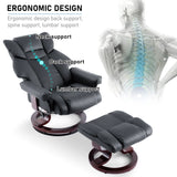 Swivel Recliner Chair With Footstool