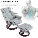Swivel Recliner Chair With Footstool