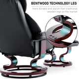 Swivel Recliner Chair With Footstool