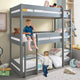 Triple bunk beds, designed for maximizing space while providing comfortable sleeping for children.