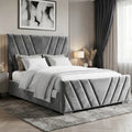 Vellure Velvet Ottoman Storage Bed Frame Double & King
