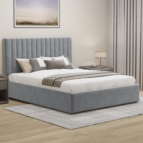 Ottoman king beds frame with hidden storage, ideal for maximizing bedroom space.