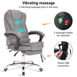 Vibrating massage office chair UK with 2 massage modes and power USB connection.