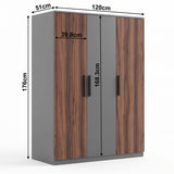 [Walnut] Dimension diagram showing 120cm width, 176cm height, 51cm depth, and interior measurements
