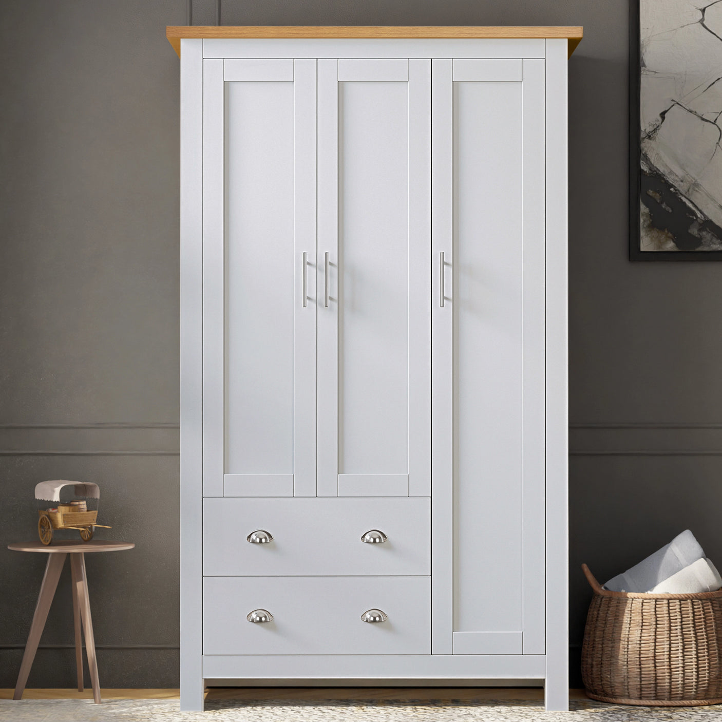 Shaker 4 Piece Bedroom Set - Wardrobe and Chest of Drawers