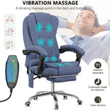 Ergonomic 8 Point Office Massage Chair | Recliner With Footrest