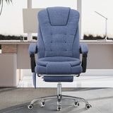 Comfortable Office Chair | Ergonomic Reclining Swivel Chair | Linen