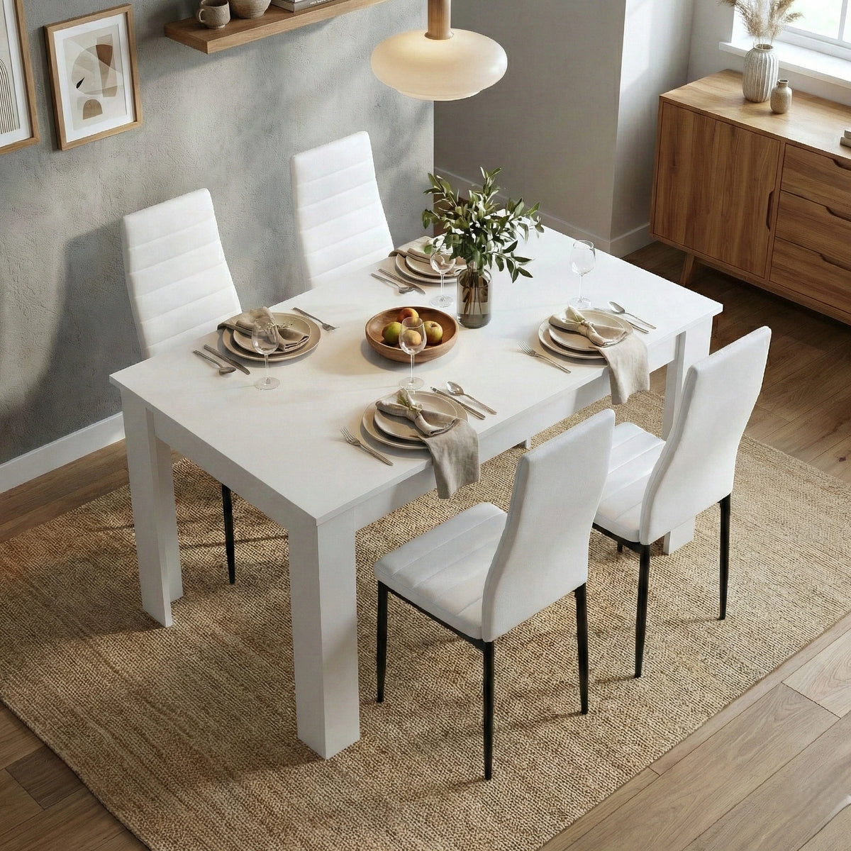 4 6 Seater Dining Table Chairs Set 4 Seater