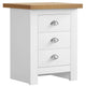 White bedside table UK with handles, offering a sleek and functional design for your bedroom.