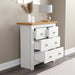White chest of drawers for sale with open drawers and flower pot on top stylish storage.